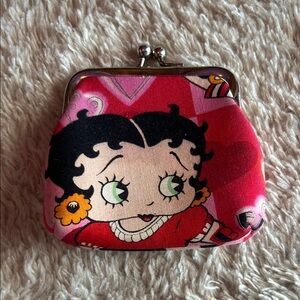 Betty Boop Pink Red Coin Purse